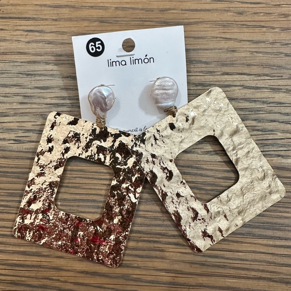 Lima Limón Gold-Tone Square Earrings